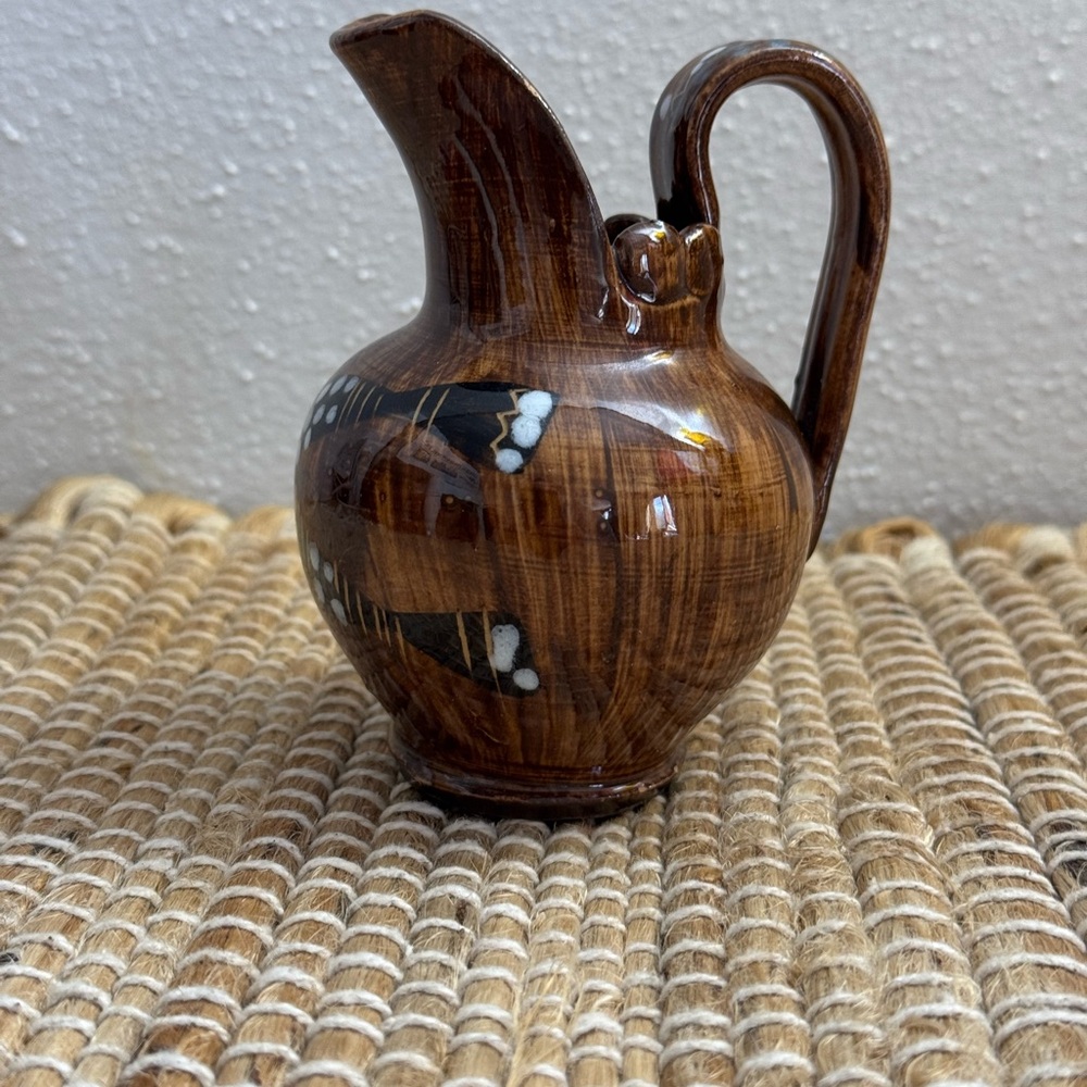 MCM Marked Italian Ceramic Art / Pottery - JUG WITH FISH - 1960's- No. 3075
